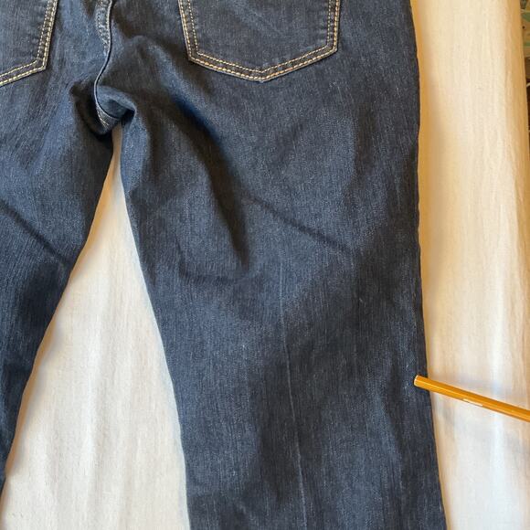 Express Jeans Women Jeans 8 Dark Blue Denim Stella Flare 33" Inseam Low Rise - Picture 10 of 11